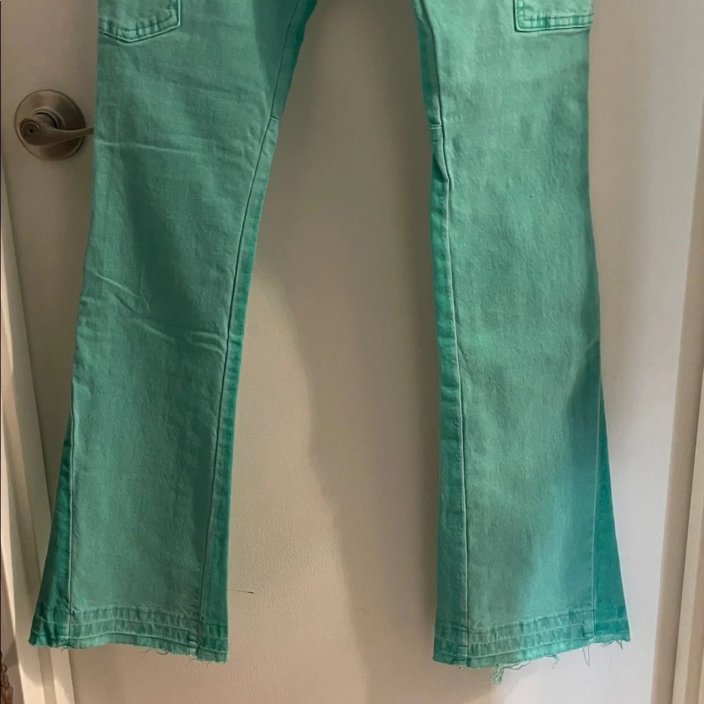 New Valabasas size 28 Revival Lt green wash cotton carpenter button fly Jean's - Picture 12 of 15